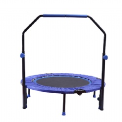 4-folding trampoline with adjustable handle